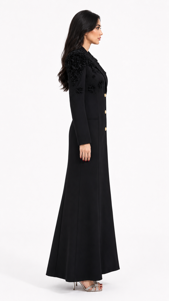 embellished shoulder tailored gown – Joller