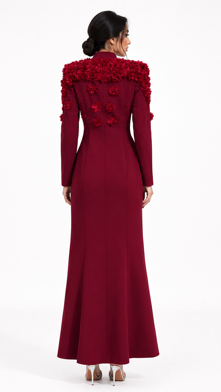 embellished shoulder tailored gown – Joller