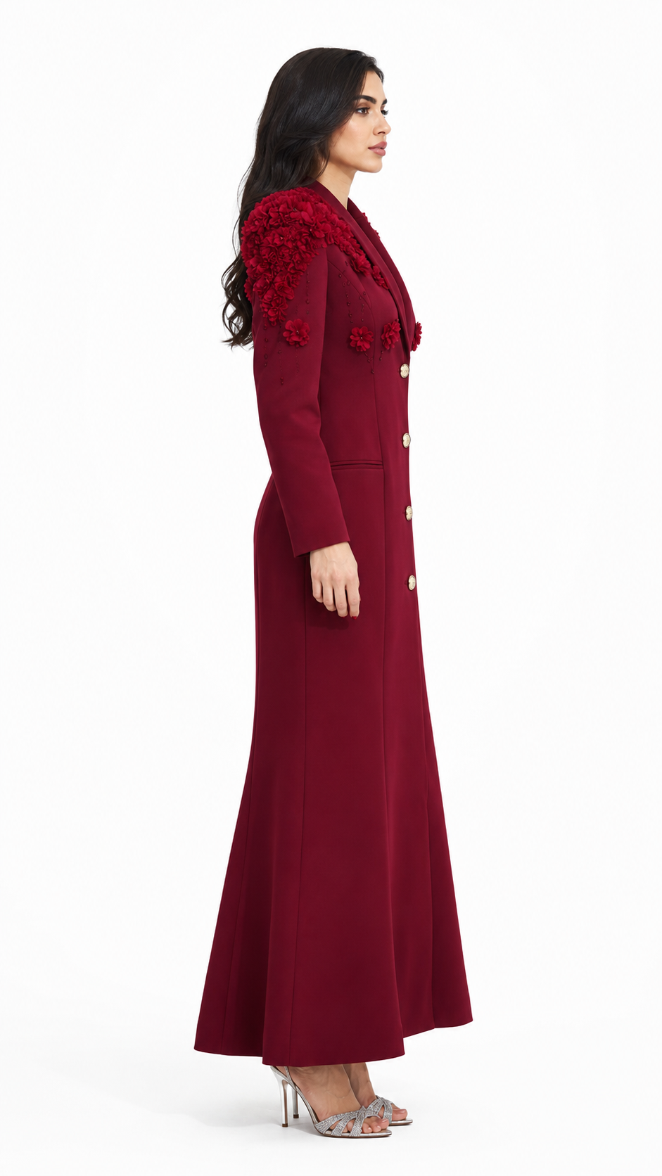 embellished shoulder tailored gown – Joller