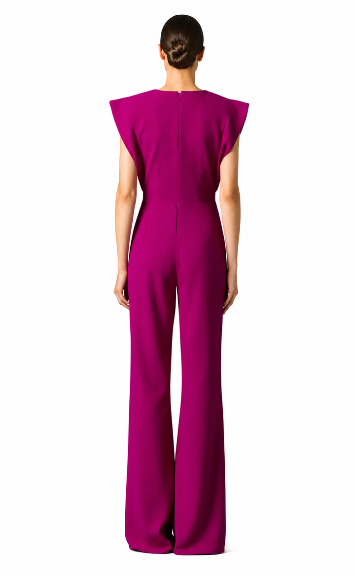 Sleeveless Jumpsuit with Gold Details - CILIE