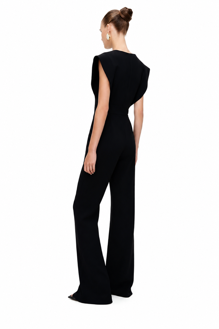 Sleeveless Jumpsuit with Gold Details - CILIE