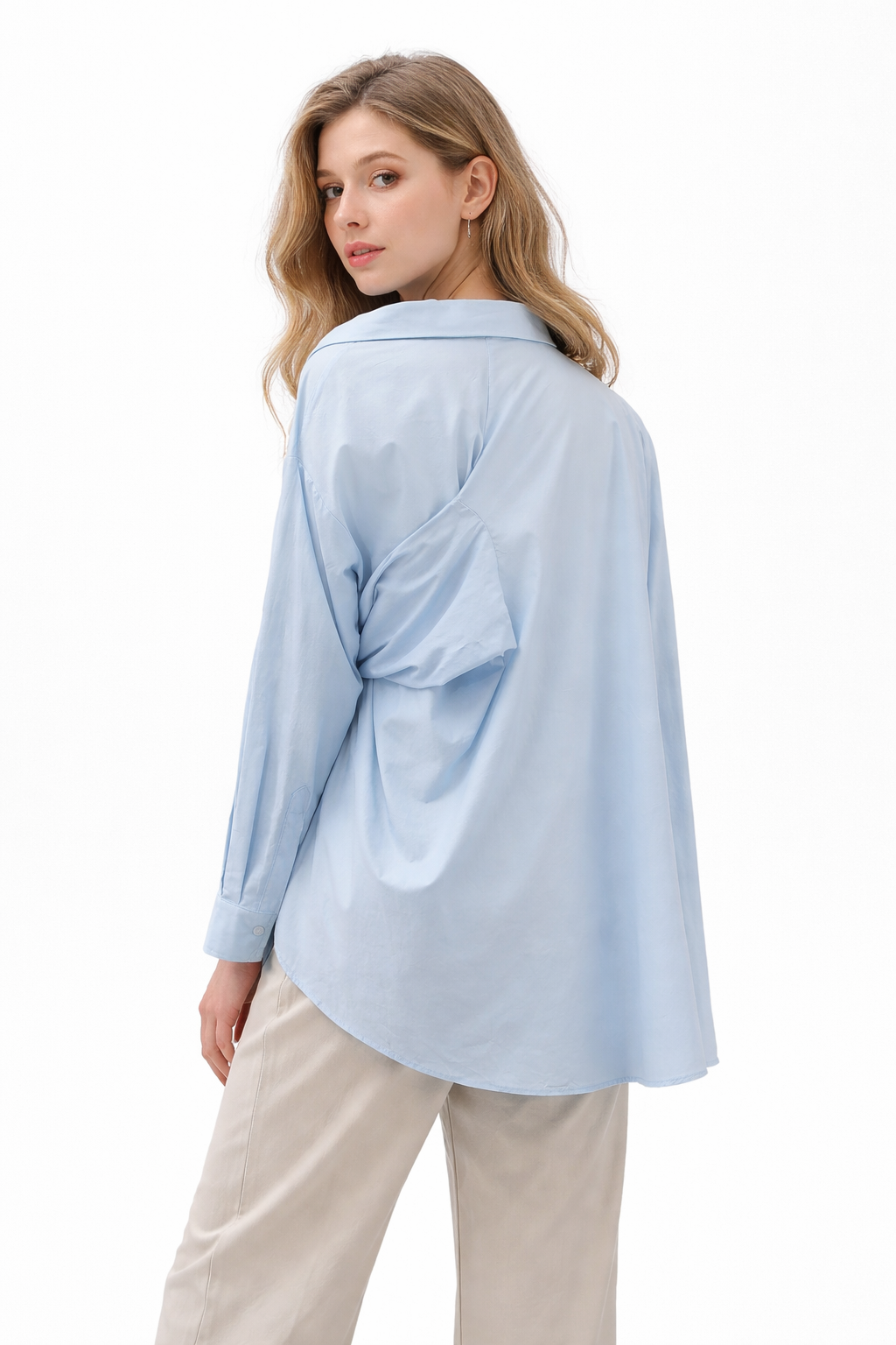 Asymmetric Wrap Shirt with Side Tie – LUMINA