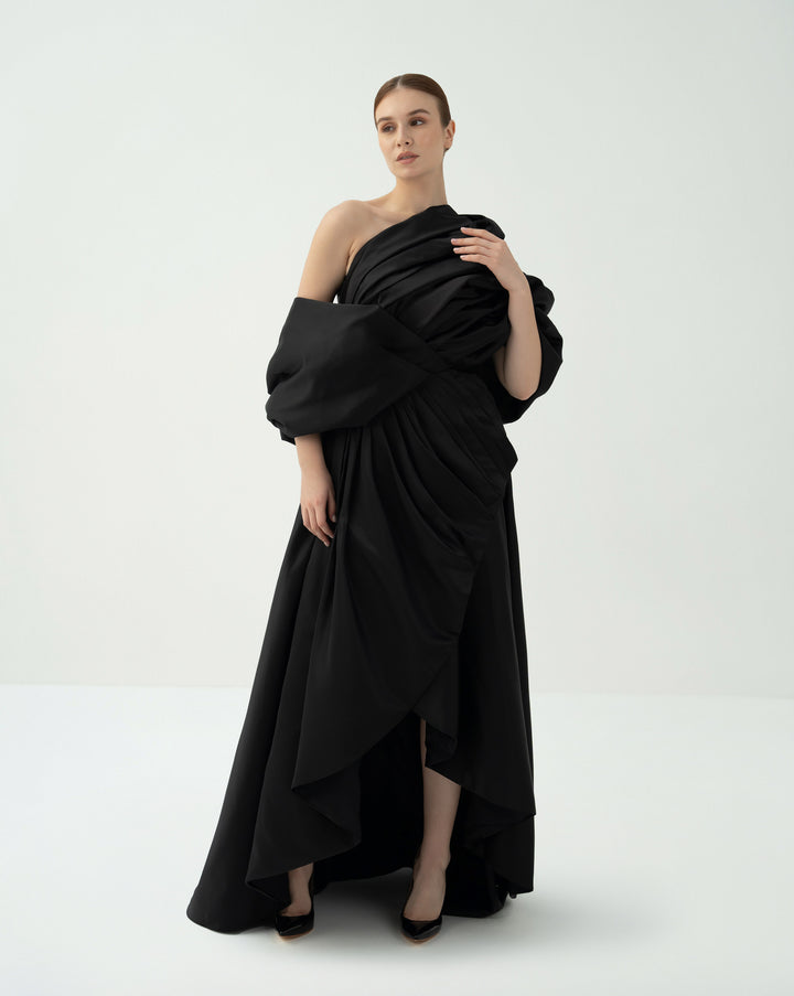 One-Shoulder Draped Gown - Laura
