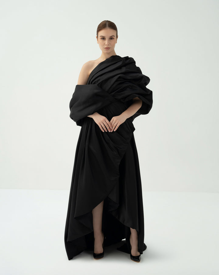 One-Shoulder Draped Gown - Laura