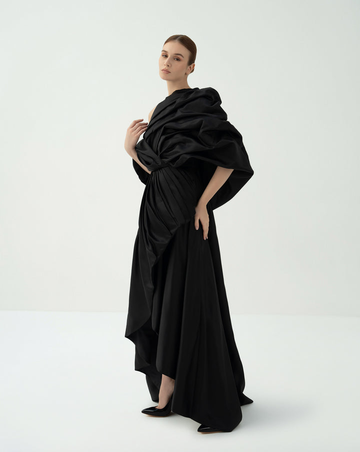 One-Shoulder Draped Gown - Laura