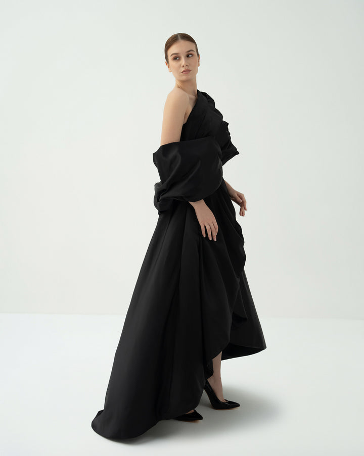 One-Shoulder Draped Gown - Laura