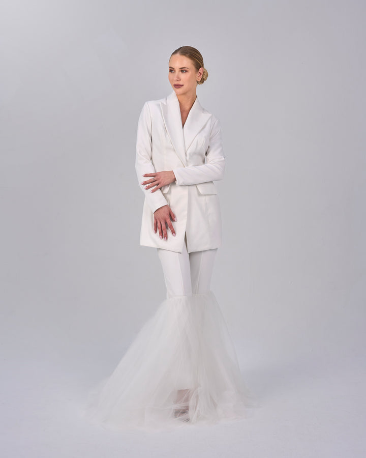 White blazer with bottom bell pants - DAHLIA SET
