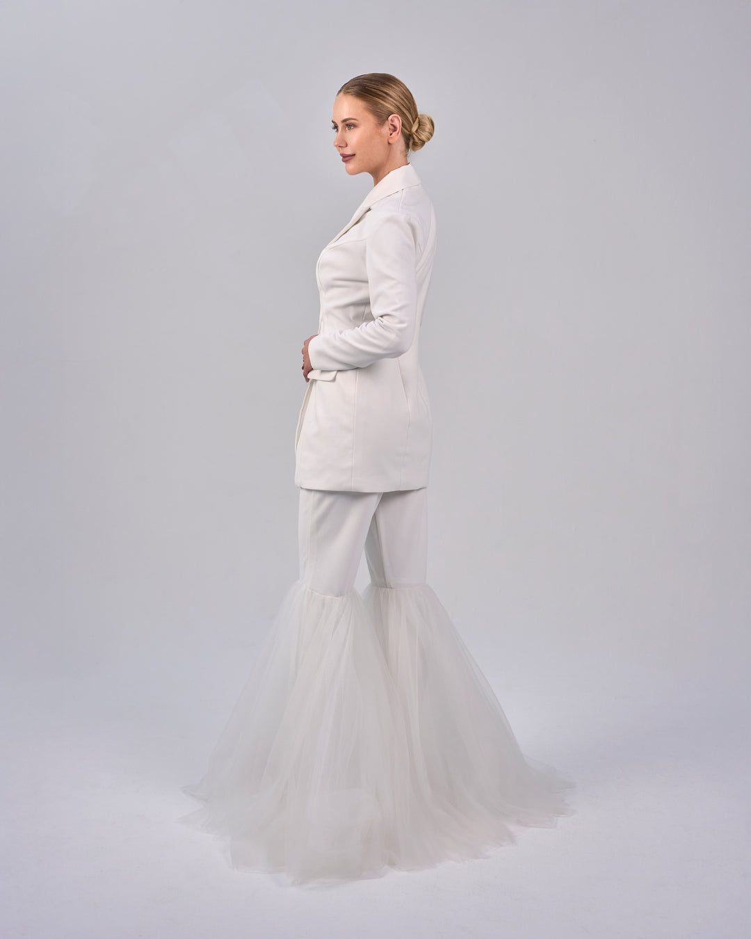 White blazer with bottom bell pants - DAHLIA SET