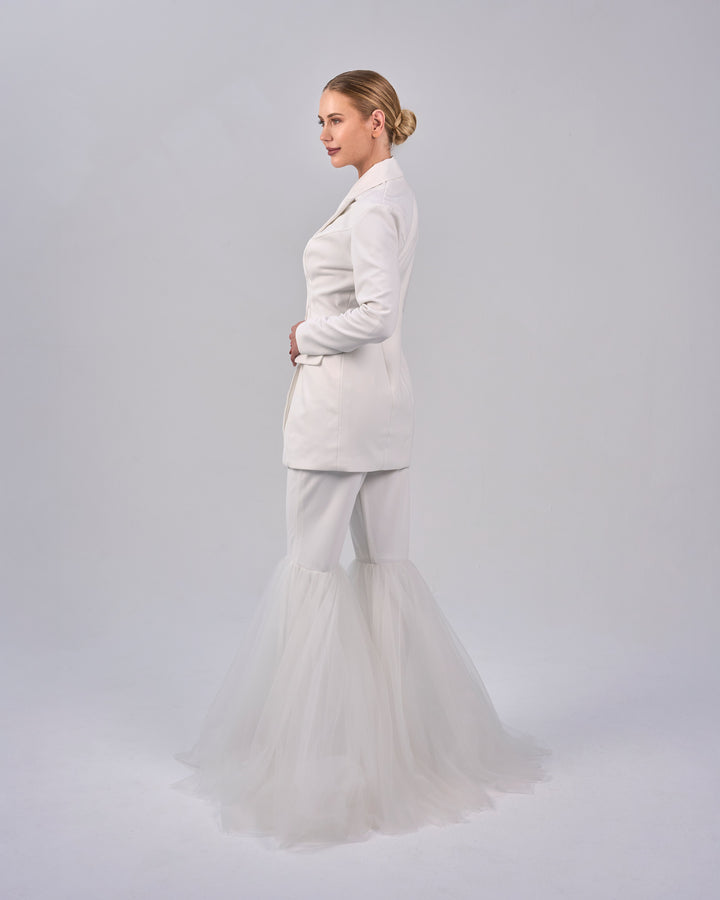 White blazer with bottom bell pants - DAHLIA SET