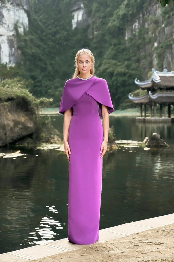 capelet column gown – Qolee