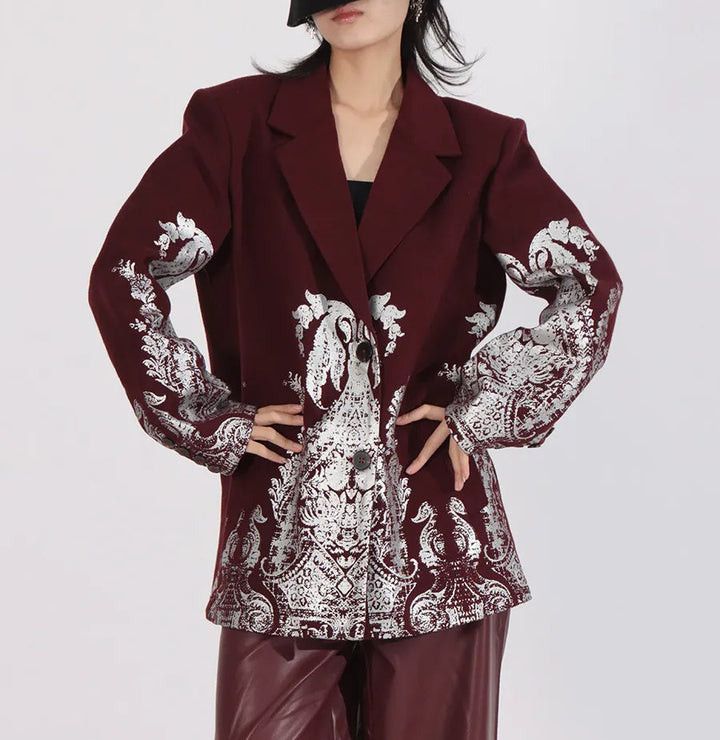 tailored blazer with baroque jacquard detailing – RAVENNA