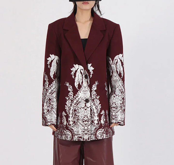 tailored blazer with baroque jacquard detailing – RAVENNA