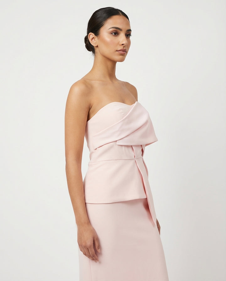 strapless draped peplum gown – ELEGANCE