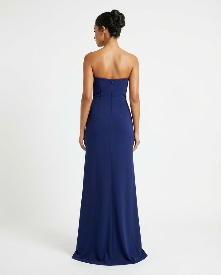 one-shoulder mermaid dress with sculpted pleat – NAVL