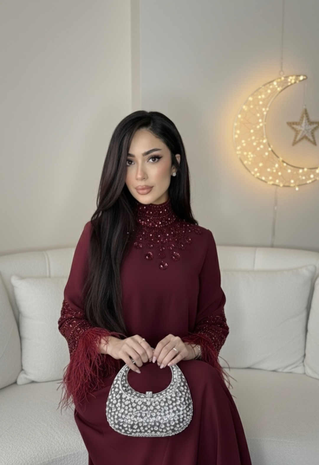 قفطان مزين بالريش – زيكريا