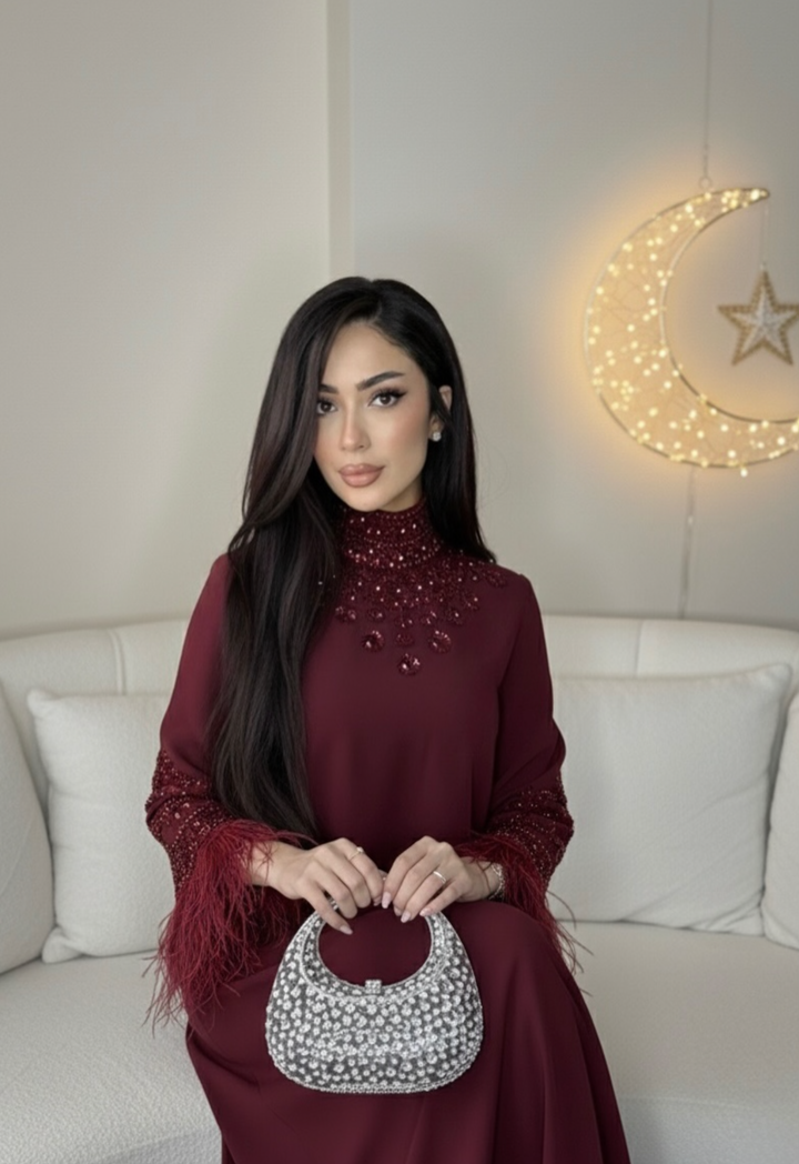 قفطان مزين بالريش – زيكريا