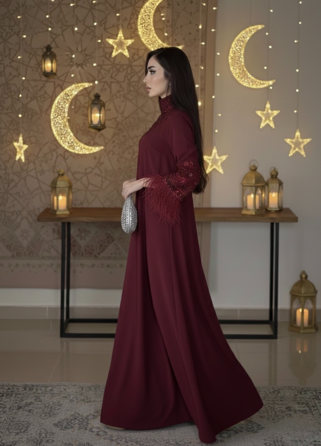 قفطان مزين بالريش – زيكريا