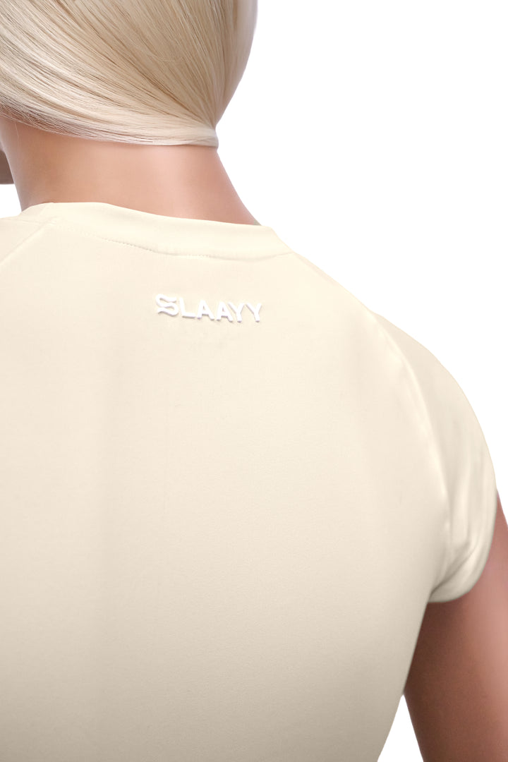 short-sleeve crop top & crossover flared pants set – SAGE