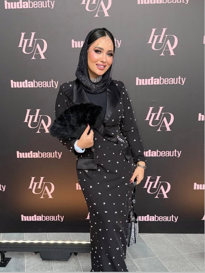 Fully beaded blazer dress-Rawaa