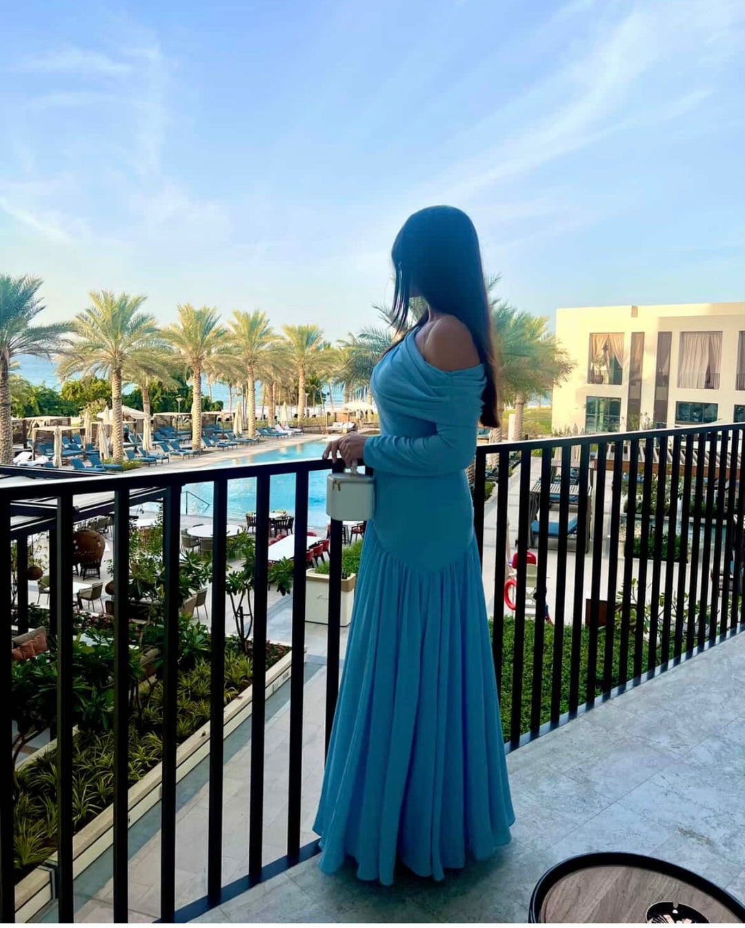 off-shoulder draped jersey gown – ARIA-1