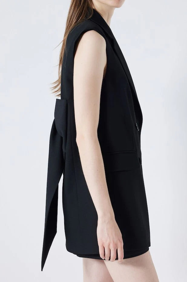backless mini dress with oversized bow – VERA