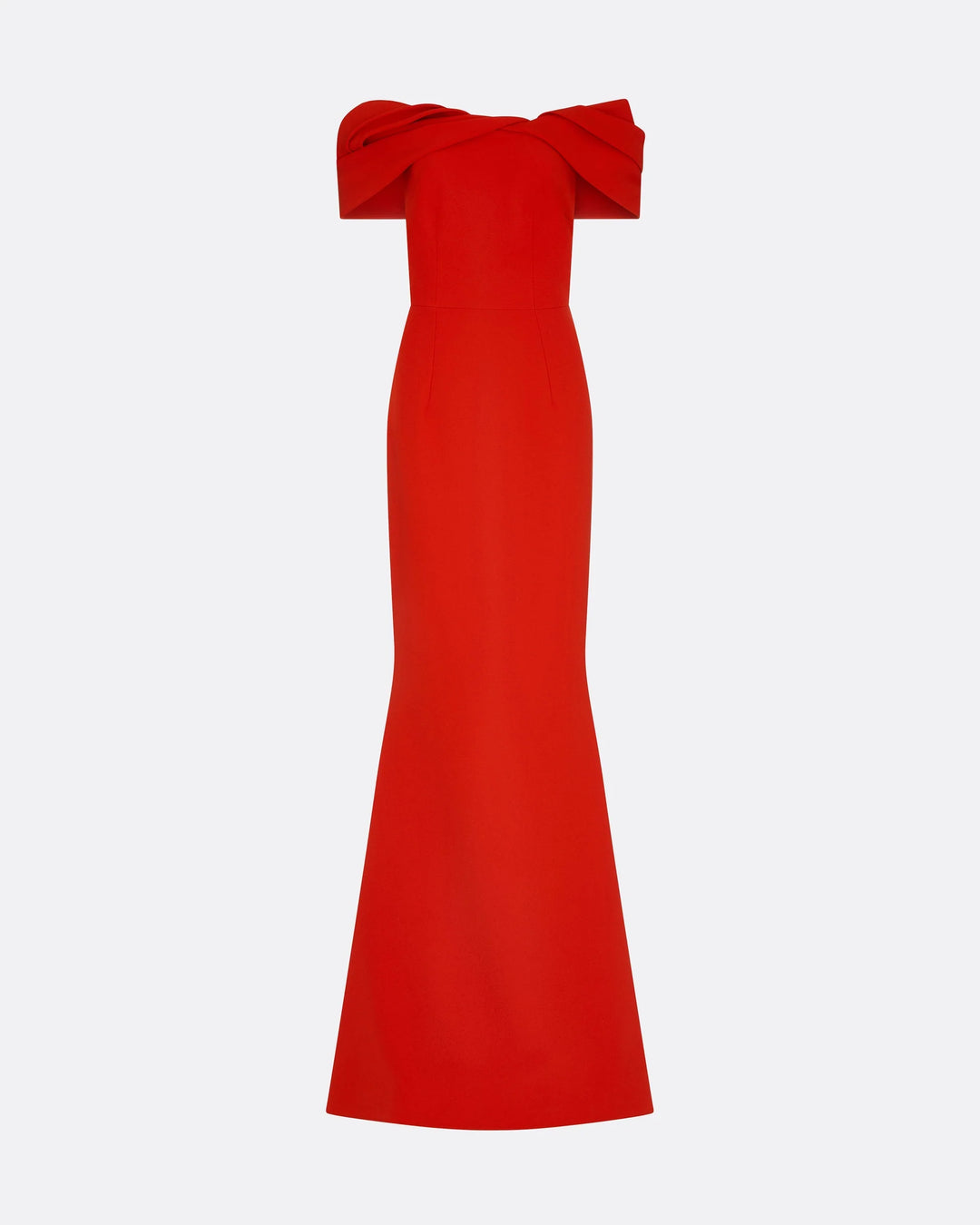 off-shoulder mermaid gown with sculpted neckline fold – SCARLETTA