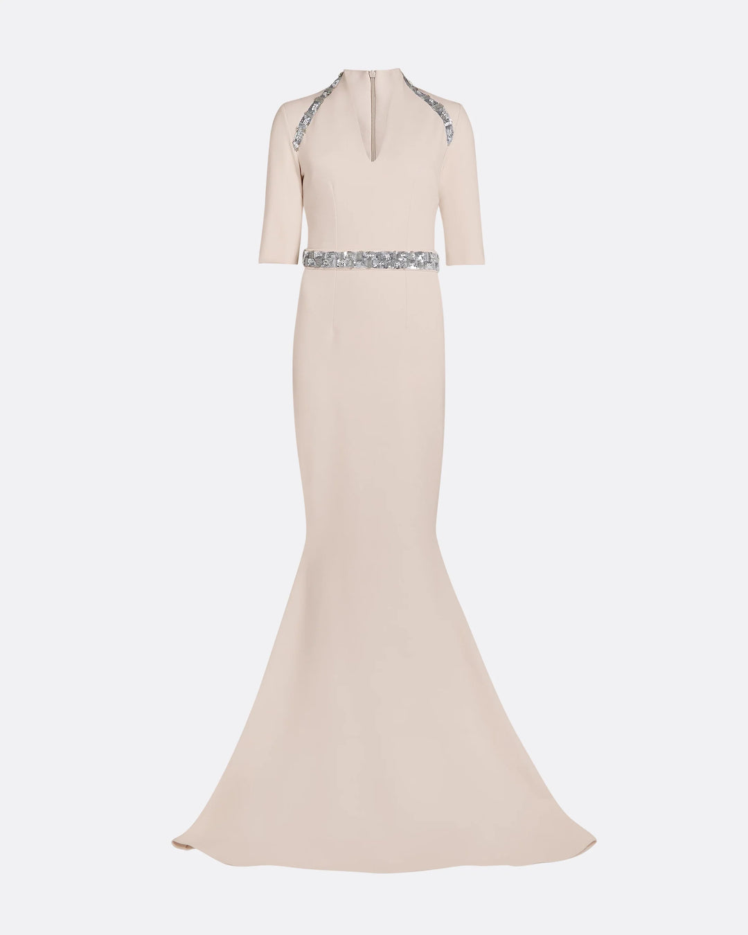 mermaid gown with embellished neckline and waist – ELIORA
