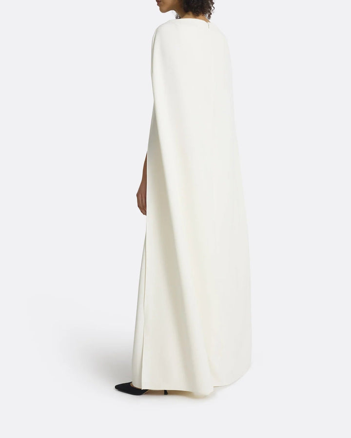 V-Neck Dress with Embellished Detail - Ivory