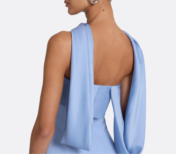 strapless column gown with sculpted collar – SORAYA