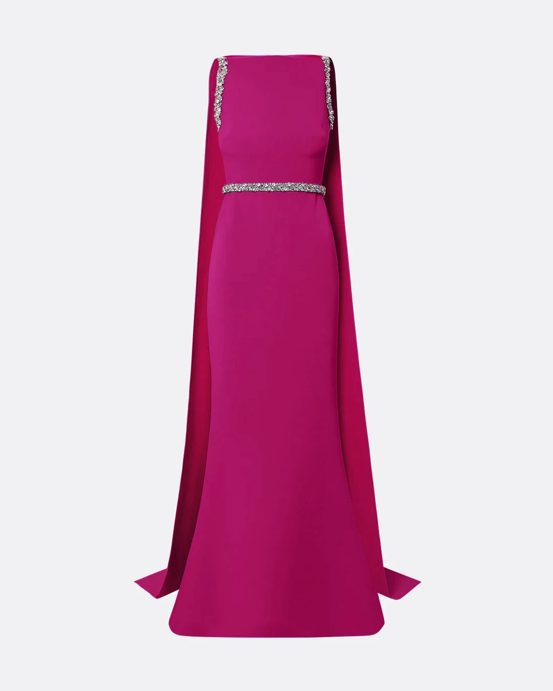 فستان بدون أكمام مع حزام مرصع بالجواهر وعباءة - فيرديلوكس
