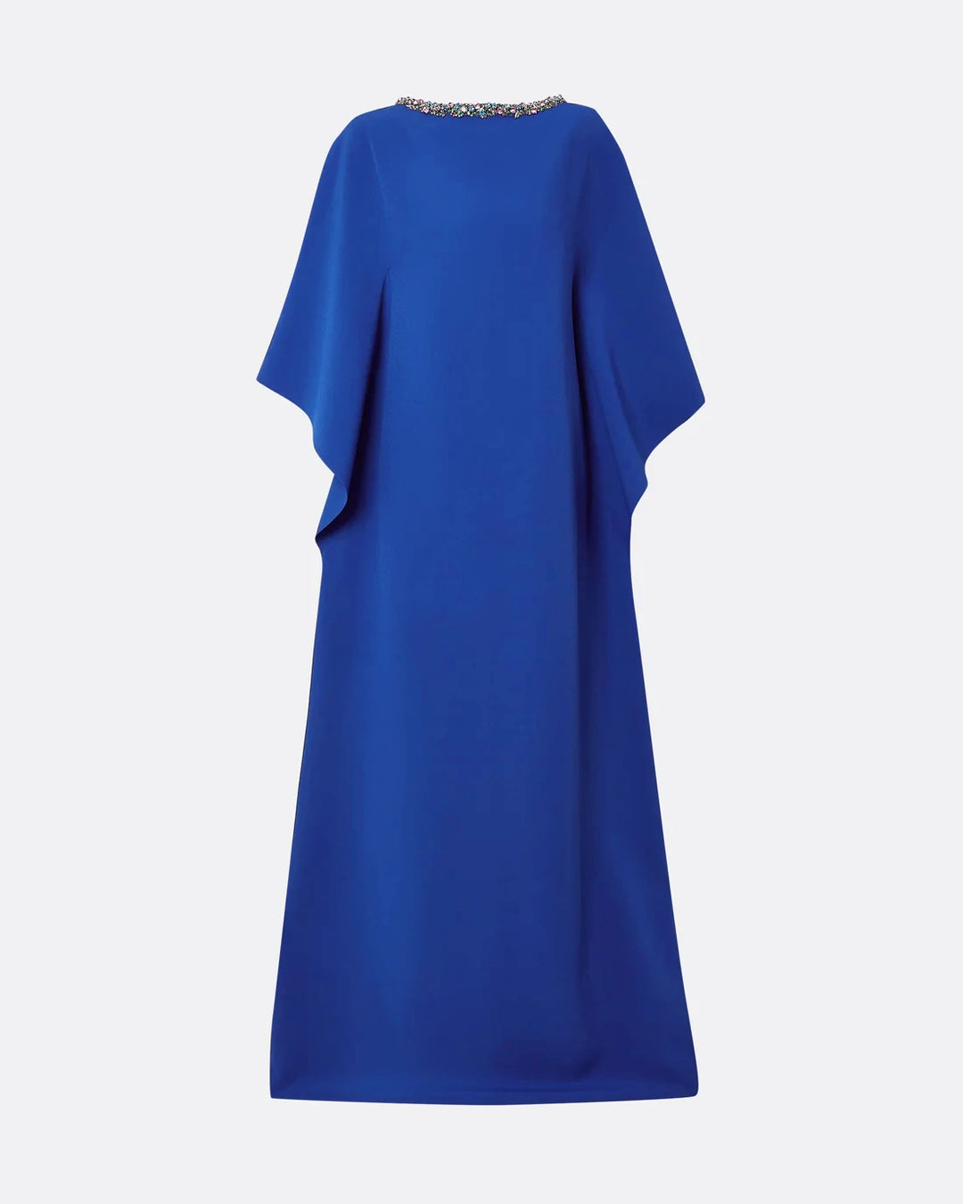 batwing-sleeve gown with crystal neckline – AZURÉE