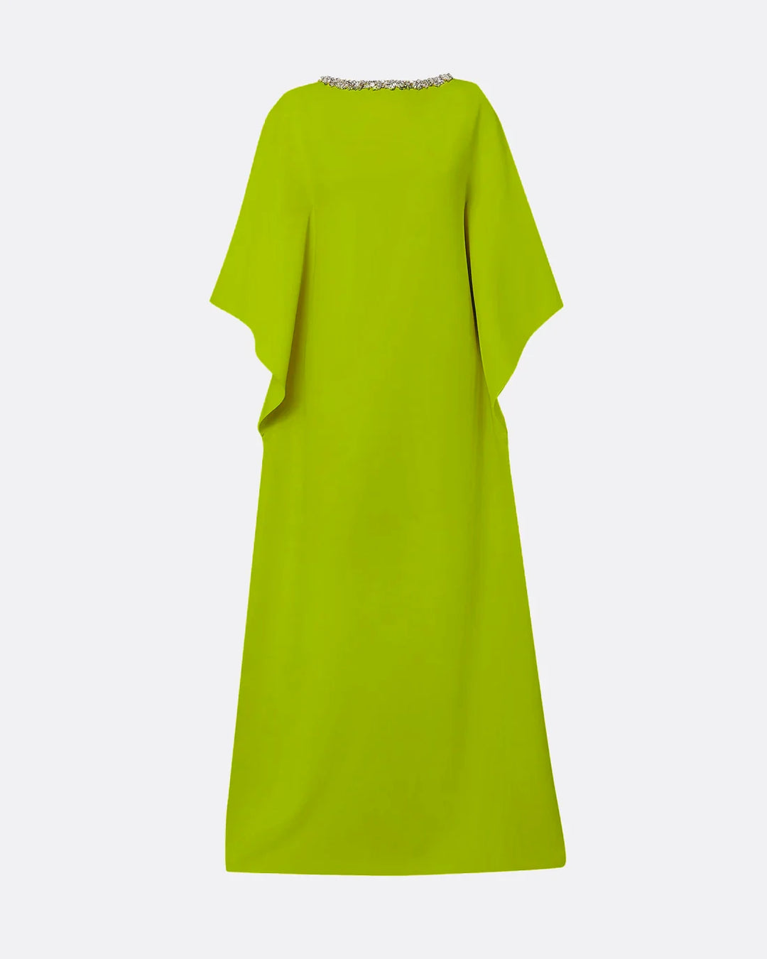 batwing-sleeve gown with crystal neckline – AZURÉE