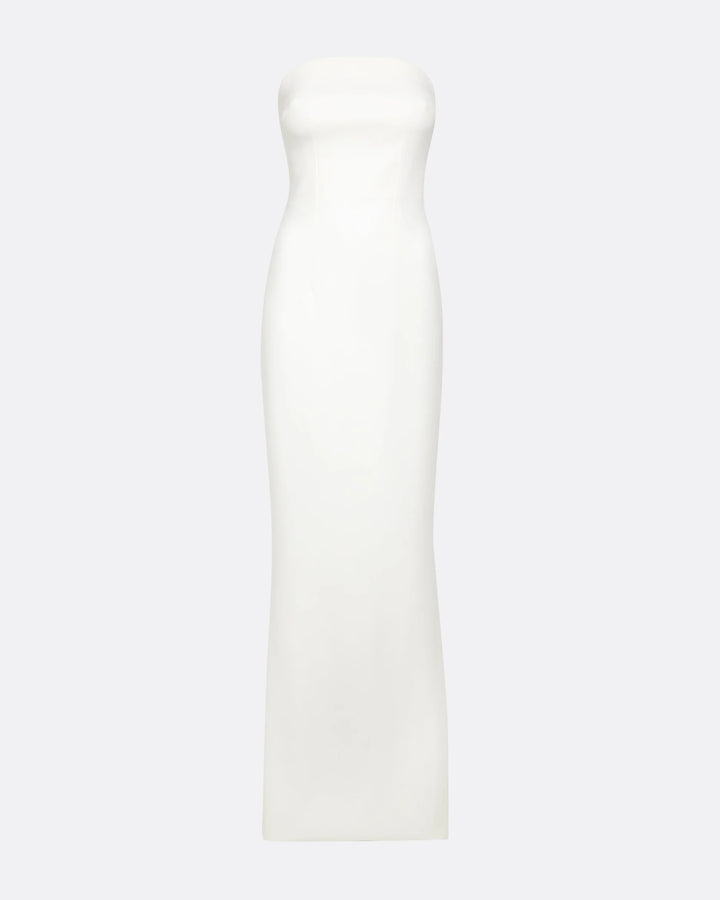 embellished ivory gown with high-neck cape overlay – CELESTIA