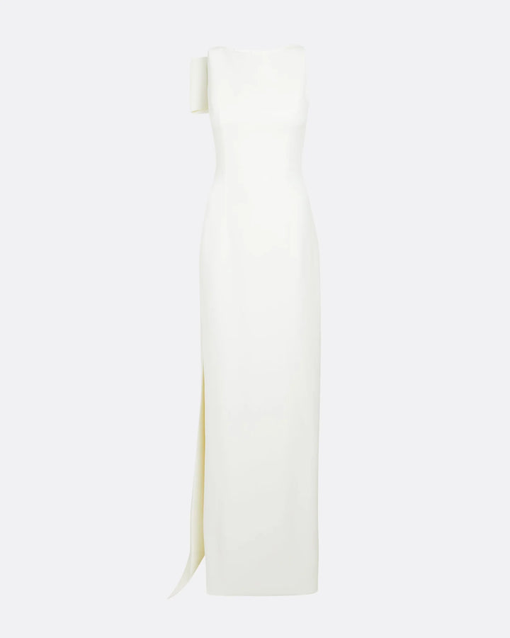 Sleeveless column dress with bow accent - Lura