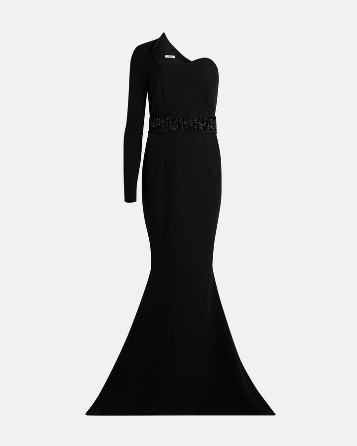one-shoulder mermaid gown with sculpted neckline – ZAFIRA