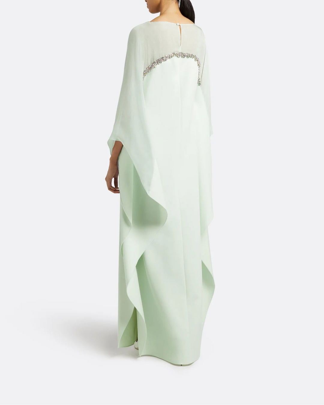 Strapless column dress with embellished cape - Alex