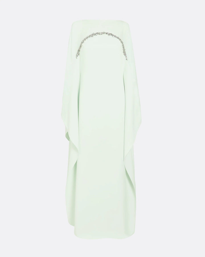 Strapless column dress with embellished cape - Alex
