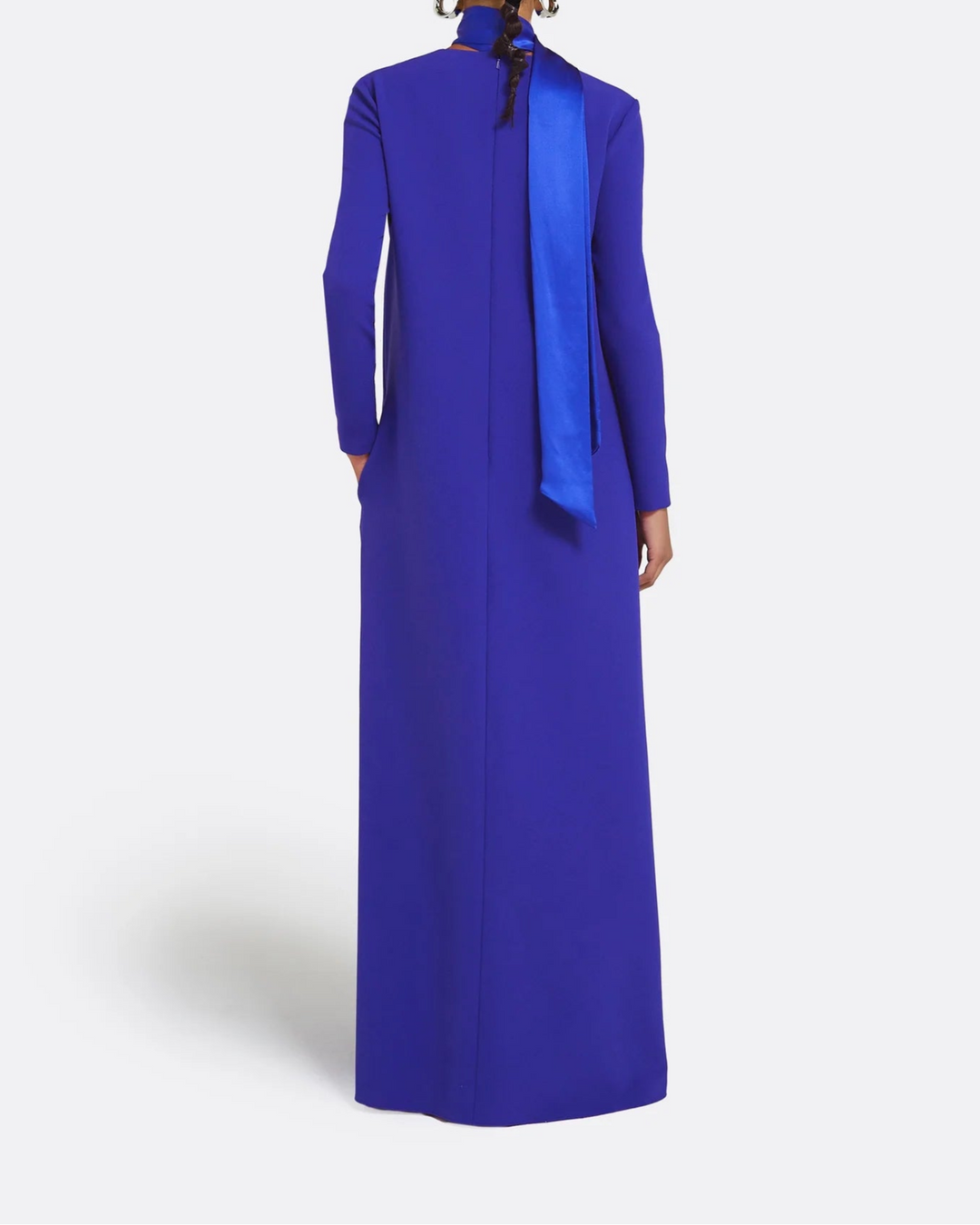 Long-sleeve gown with scarf - Lina
