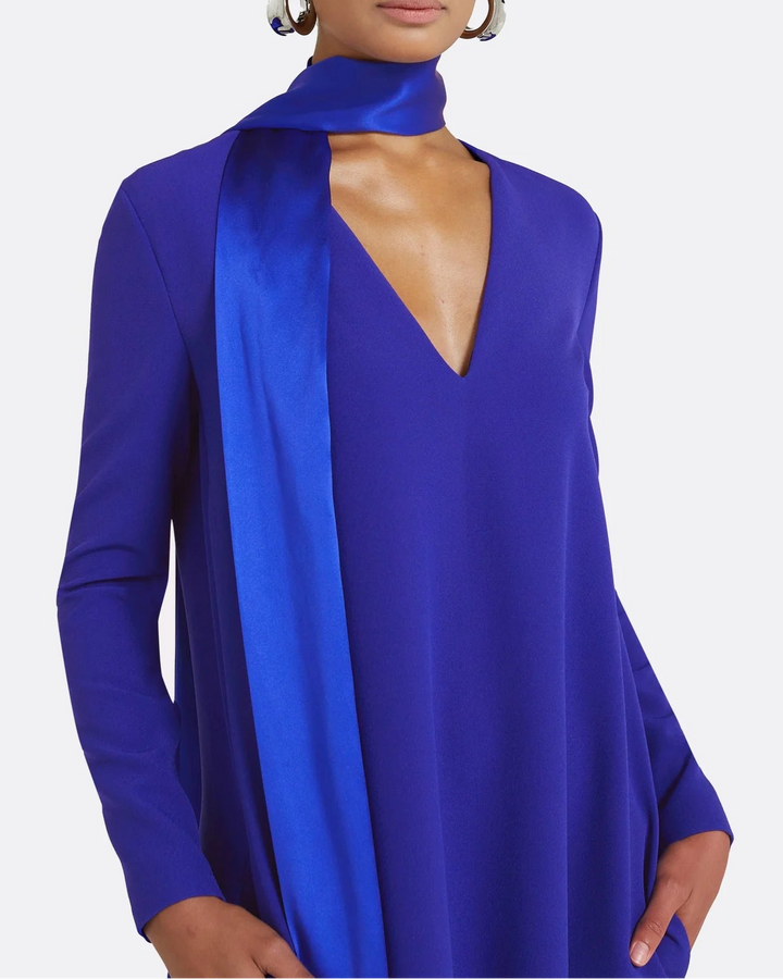 Long-sleeve gown with scarf - Lina