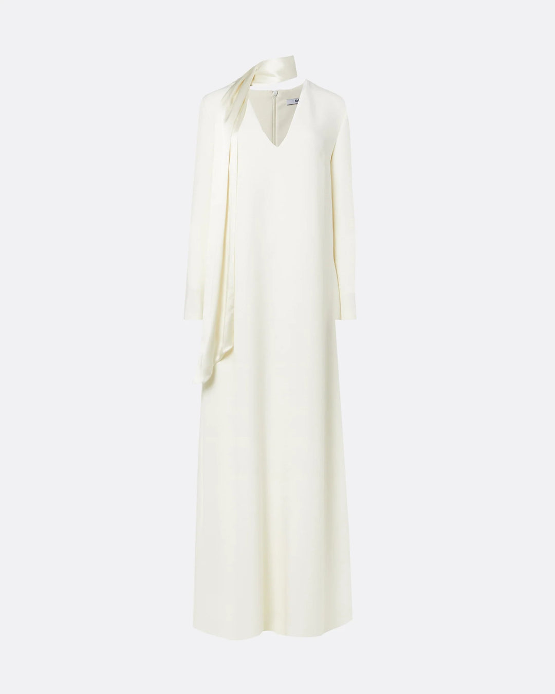 Long-sleeve gown with scarf - Lina
