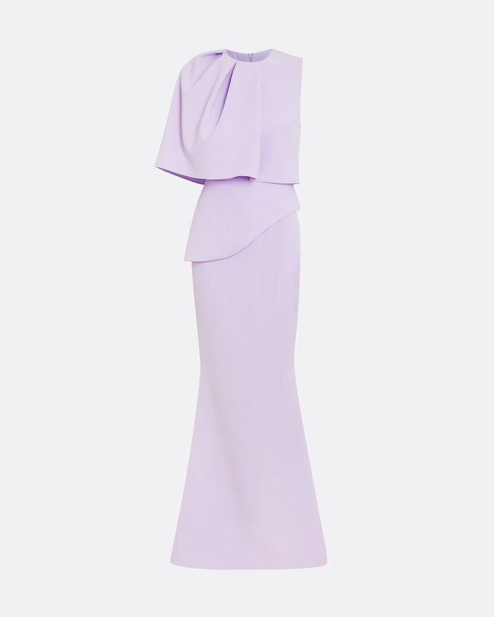 One shoulder column dress with attractive details - Olivia-1