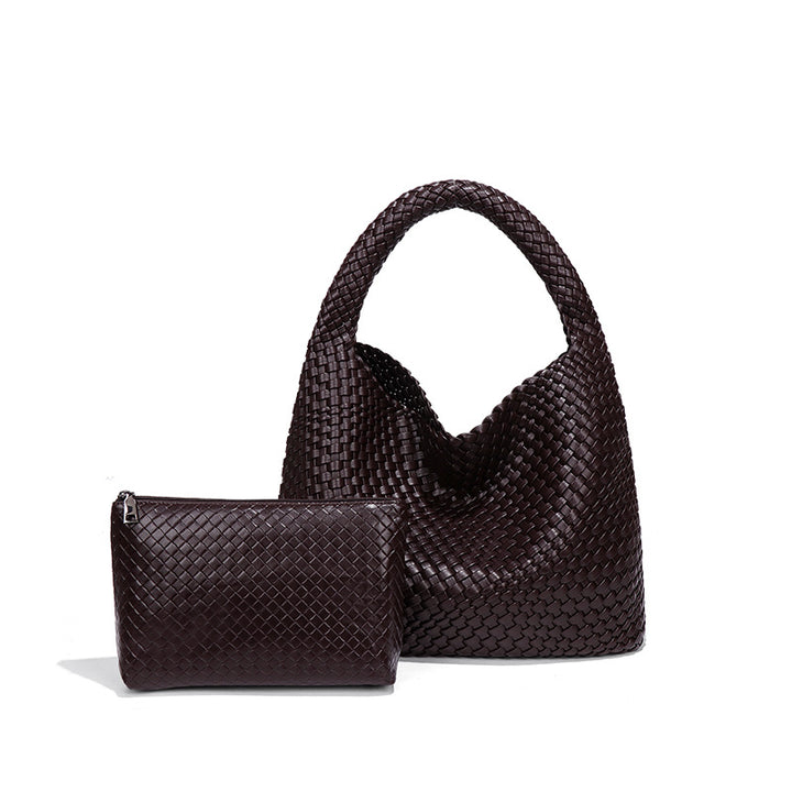Olive Woven Hobo Bag with Matching Pouch – VIRELLE