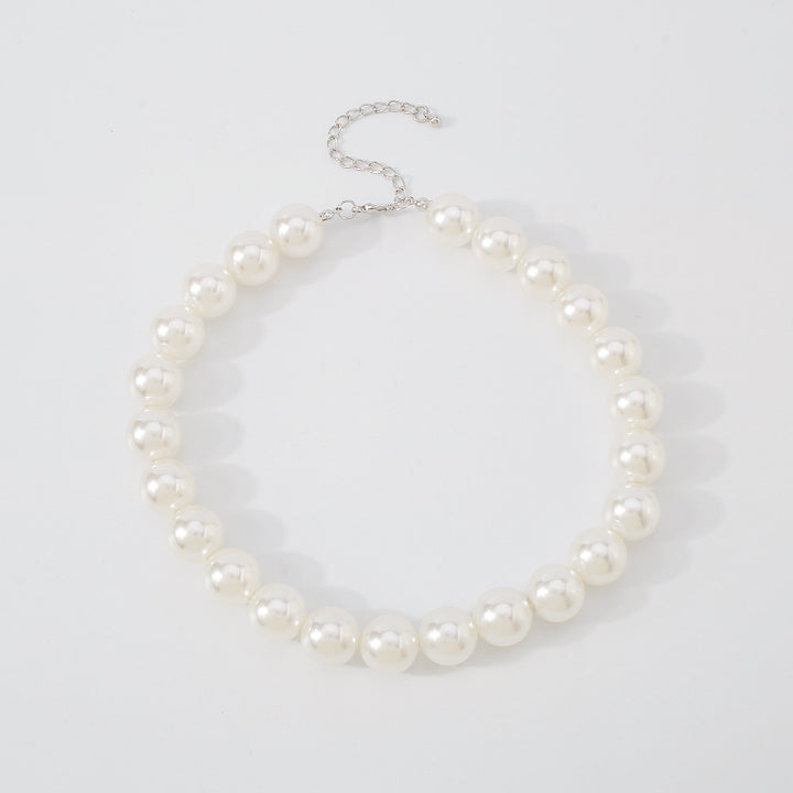 multi-strand faux pearl choker necklace - AURELIABA