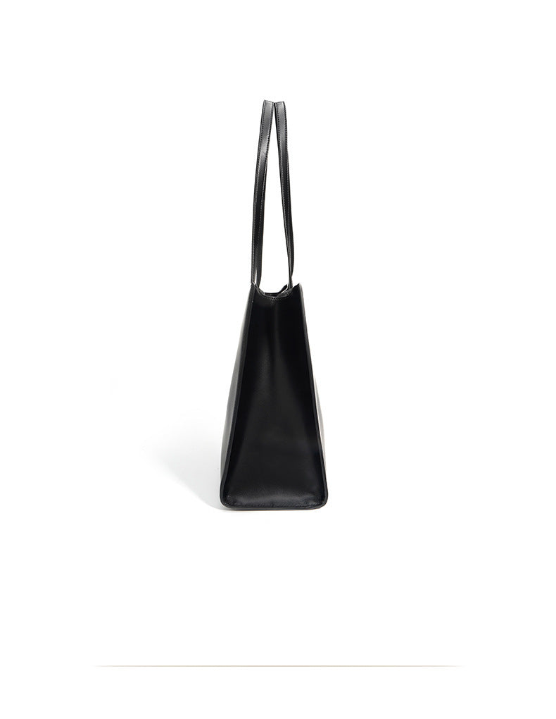 structured shoulder tote with gold-tone twist lock - AURA