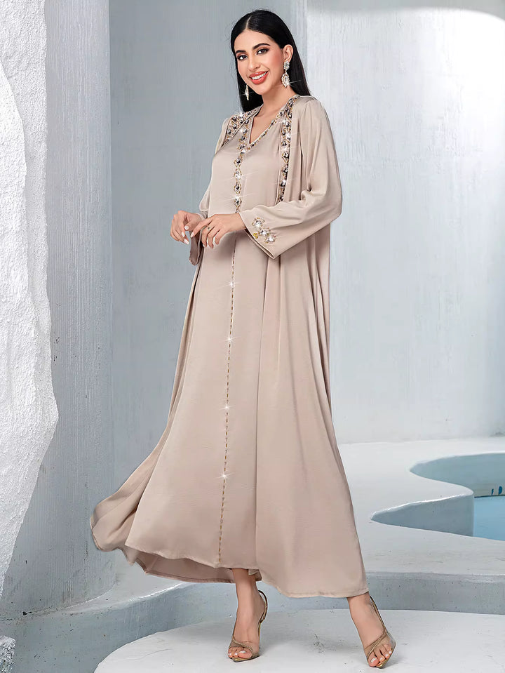 draped minimalist evening dress with fluid silhouette – ALTHEA
