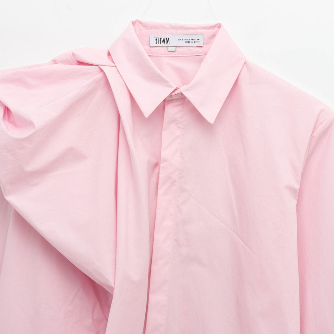 Geplooide top met uitlopende mouwen en maxi-rok set met tailleband – Rosiny 