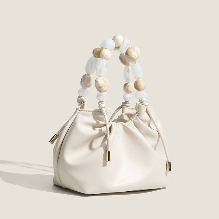 Pearl Handle Drawstring Bag - Elegant