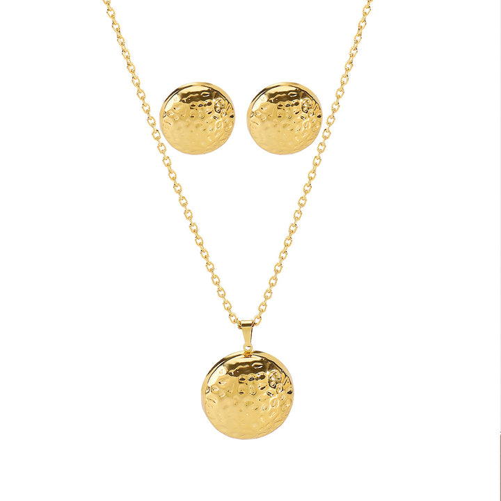 gold-plated geometric pendant jewelry sets in assorted designs – MIRA