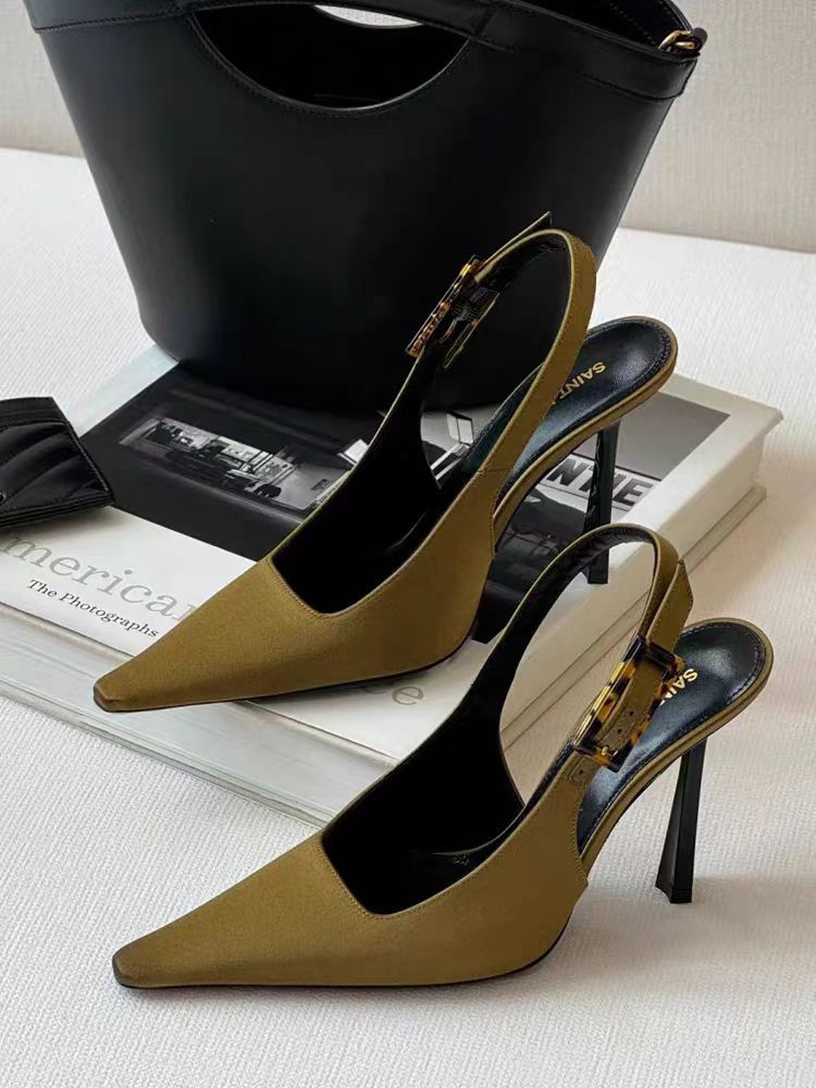 slingback stiletto pumps with tortoiseshell buckle – VERAPKI