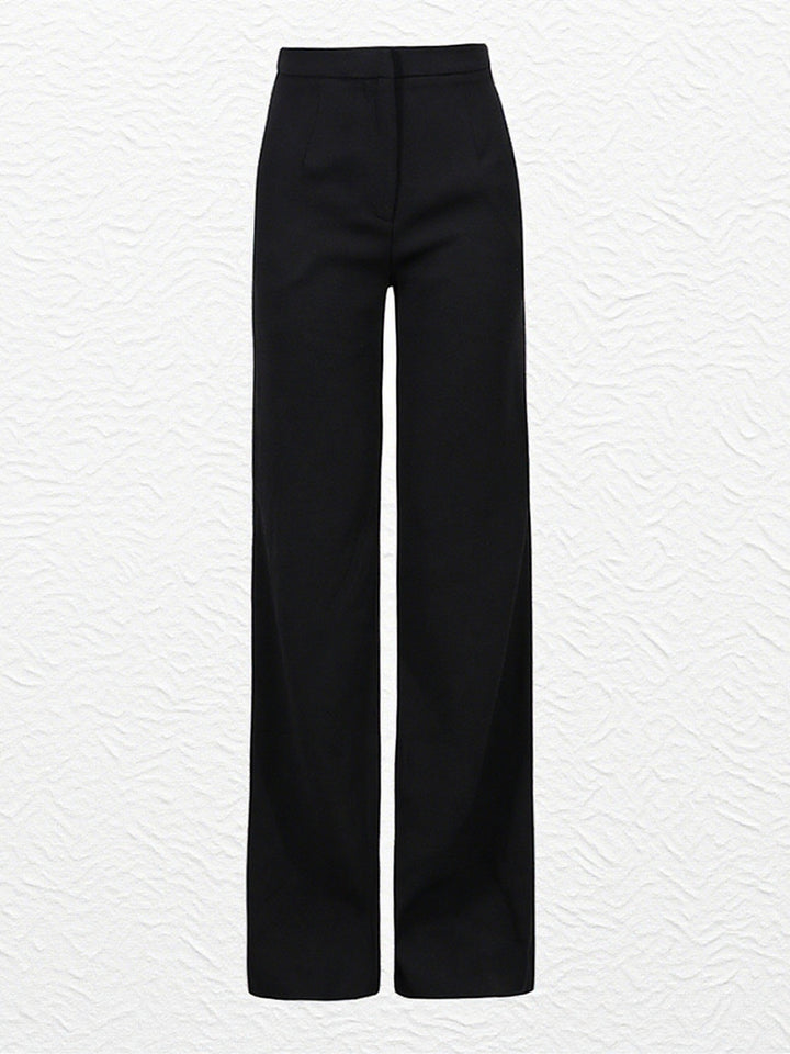 embellished shoulder tailored blazer and flared pants set – ELIANA